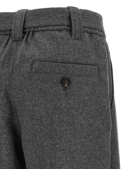 Brunello Cucinelli Graue Cargo-Hose aus reiner Schurwolle – Ansicht 4 | Arca Lucia