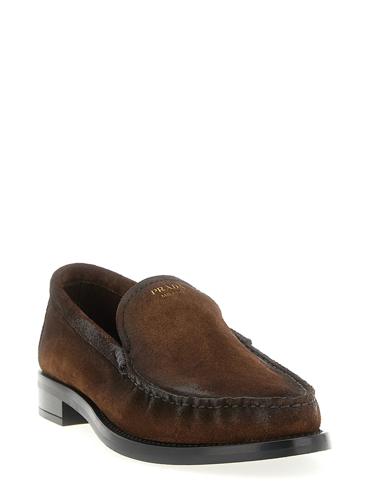 Prada Braune Kalbsleder-Slipper – Ansicht 2 | Arca Lucia