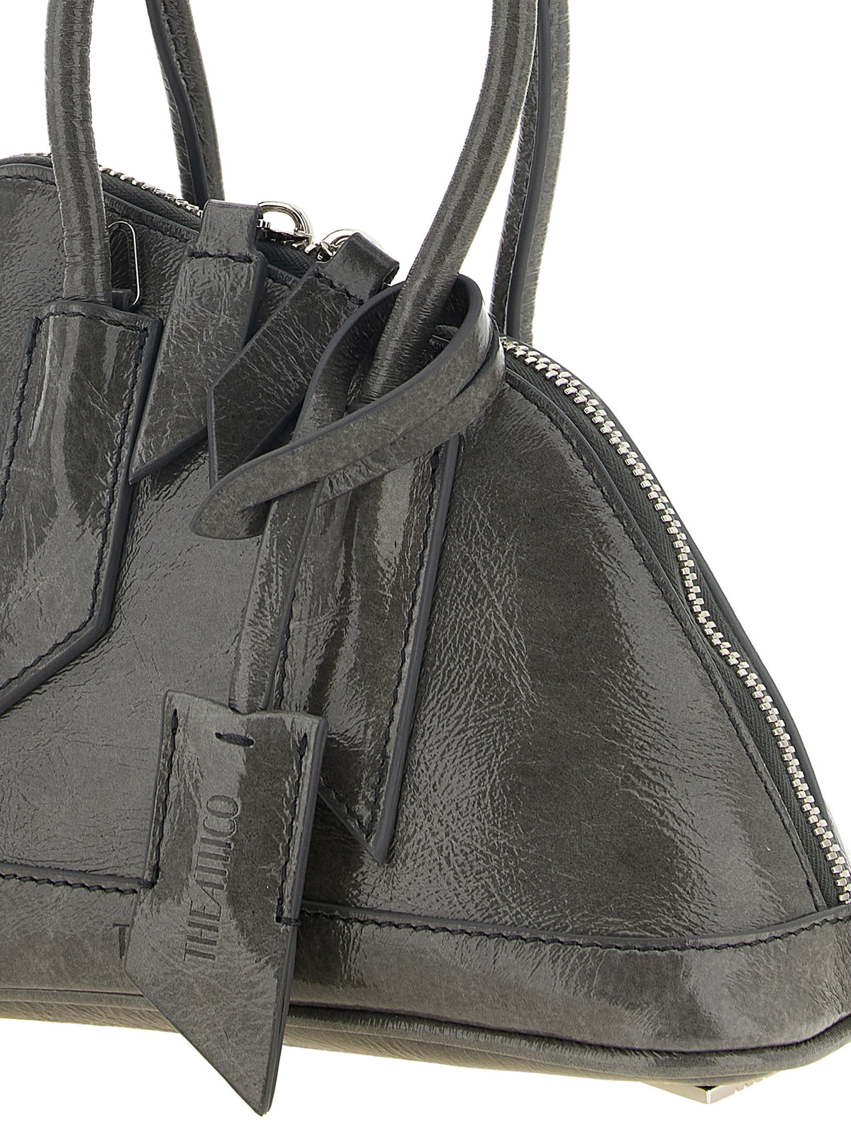 The Attico Graue Kalbsleder-Handtasche – Ansicht 3 | Arca Lucia