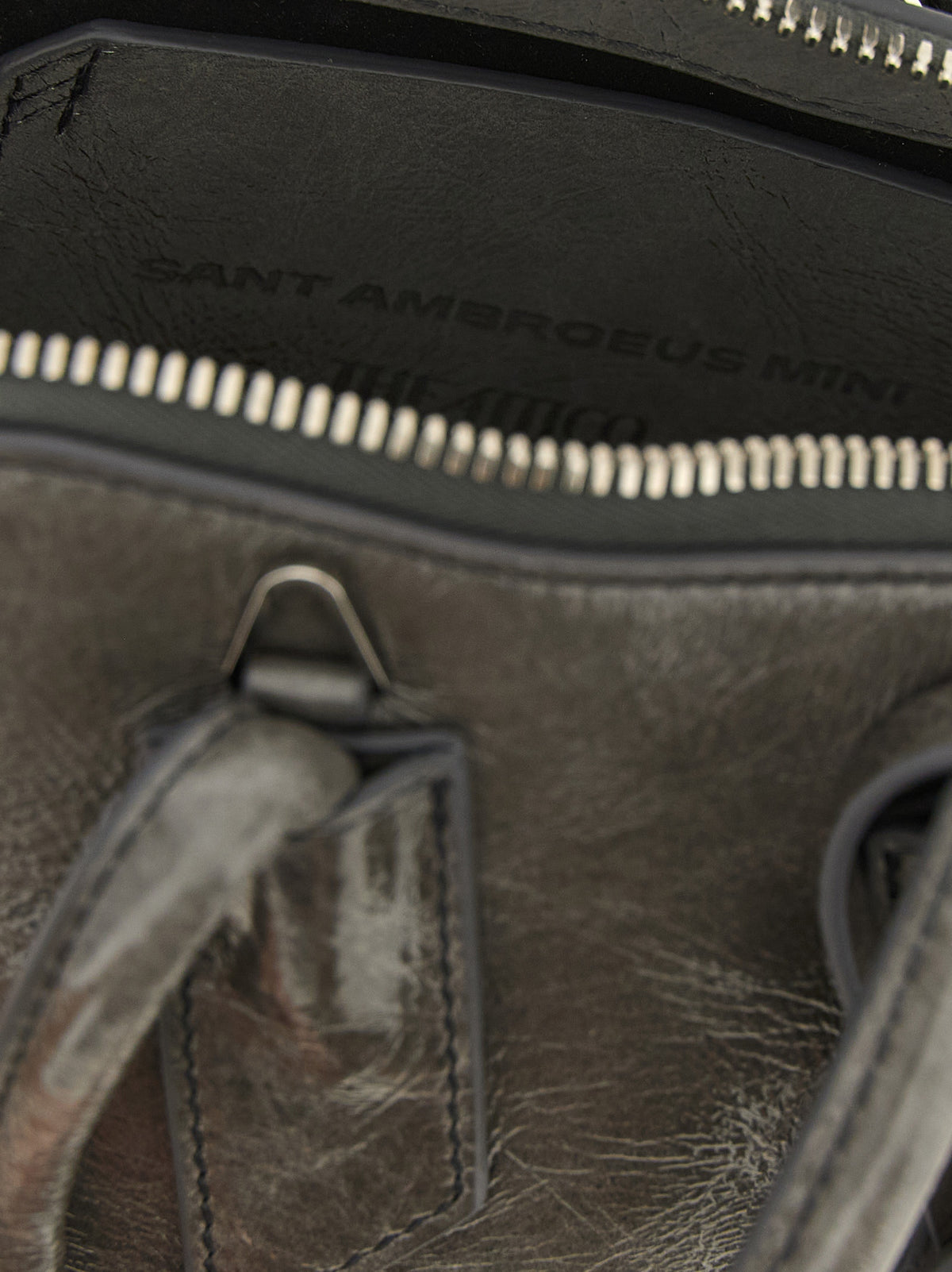 The Attico Graue Kalbsleder-Handtasche – Ansicht 4 | Arca Lucia