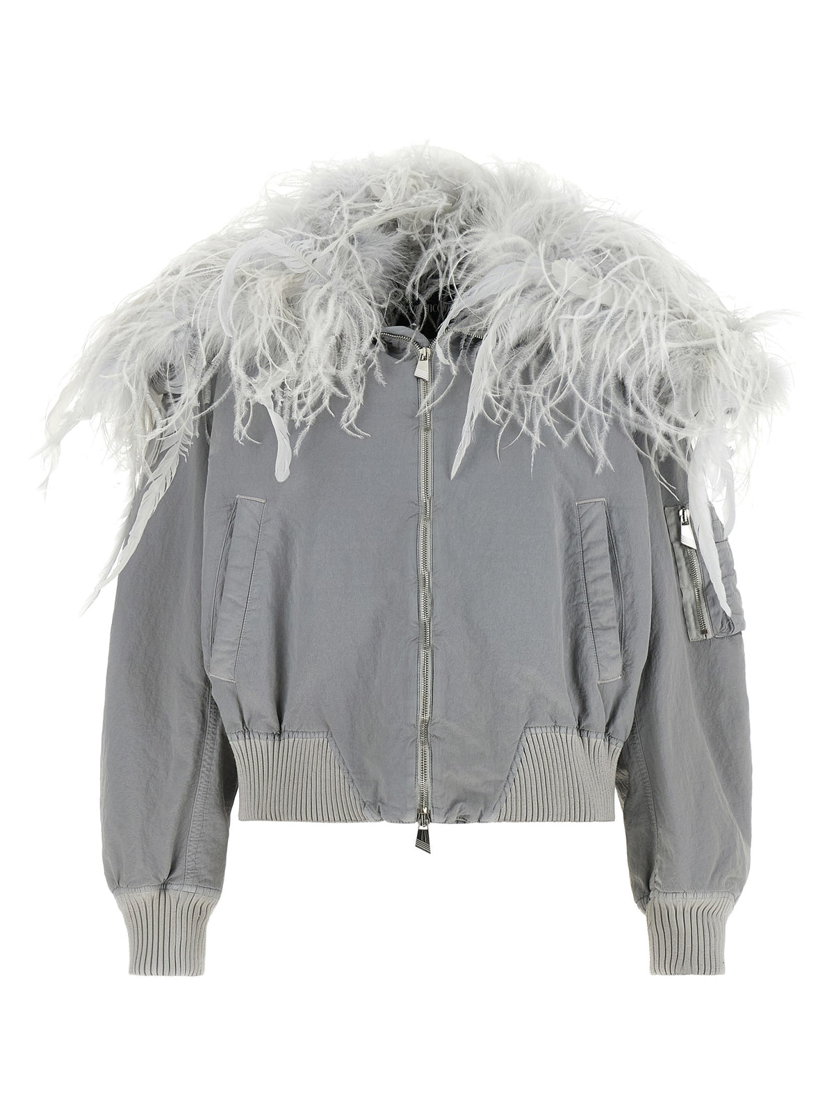The Attico Grauer Bomber aus Polyamid – Ansicht 1 | Arca Lucia