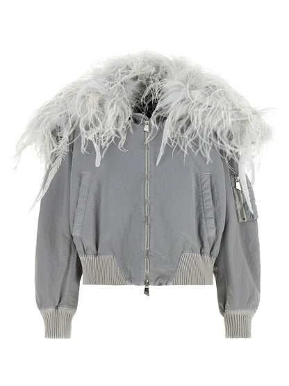 The Attico Grauer Bomber aus Polyamid – Ansicht 1 | Arca Lucia