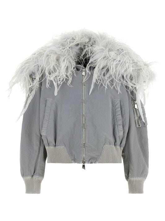 The Attico Grauer Bomber aus Polyamid – Ansicht 1 | Arca Lucia