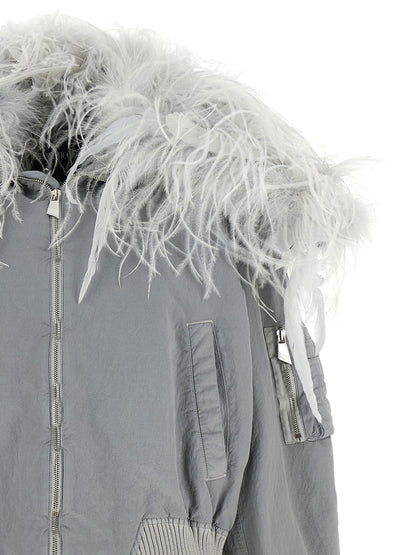 The Attico Grauer Bomber aus Polyamid – Ansicht 4 | Arca Lucia
