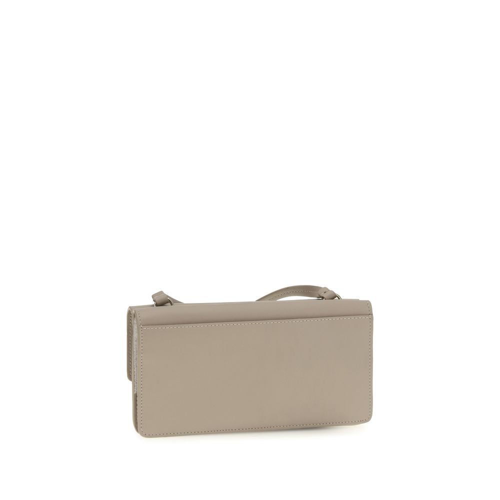 Fendi Peekaboo Chain Wallet aus beigem Kalbsleder – Produktansicht 3 | Arca Lucia