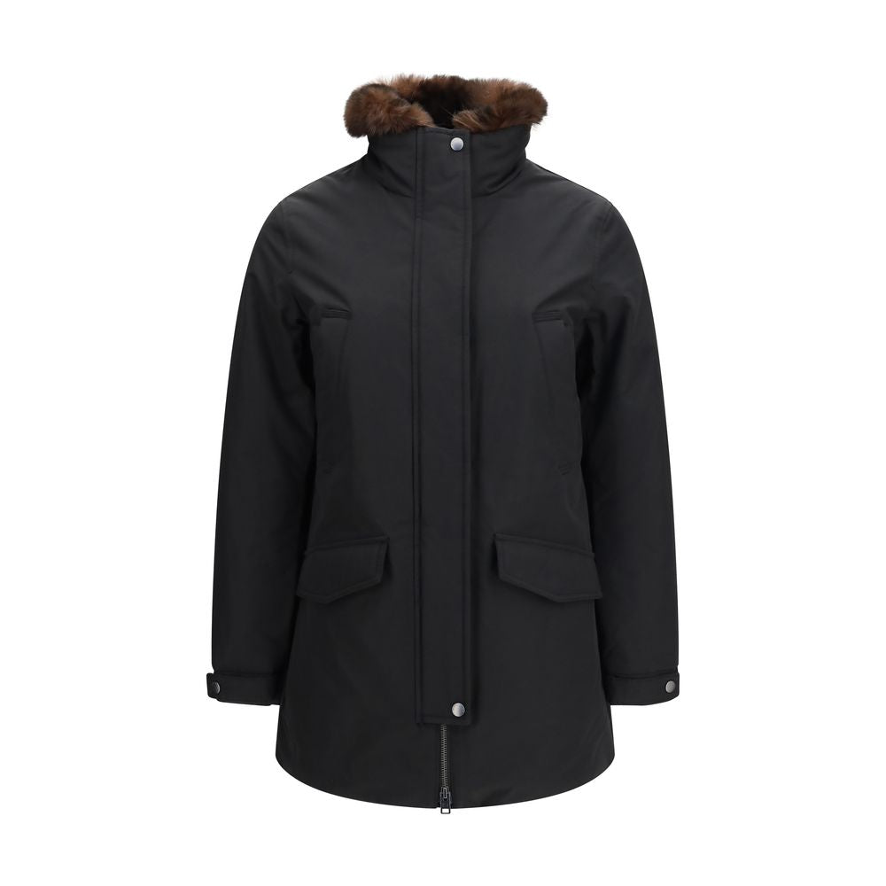 Woolrich Schwarzer Parka aus Baumwolle – Produktansicht 1 | Arca Lucia
