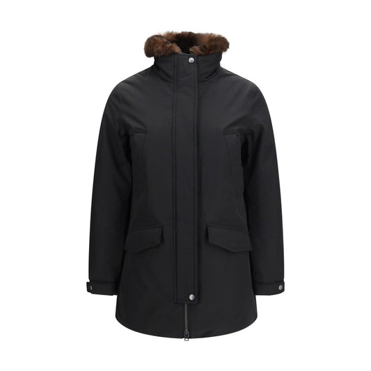 Woolrich Schwarzer Parka aus Baumwolle – Produktansicht 1 | Arca Lucia