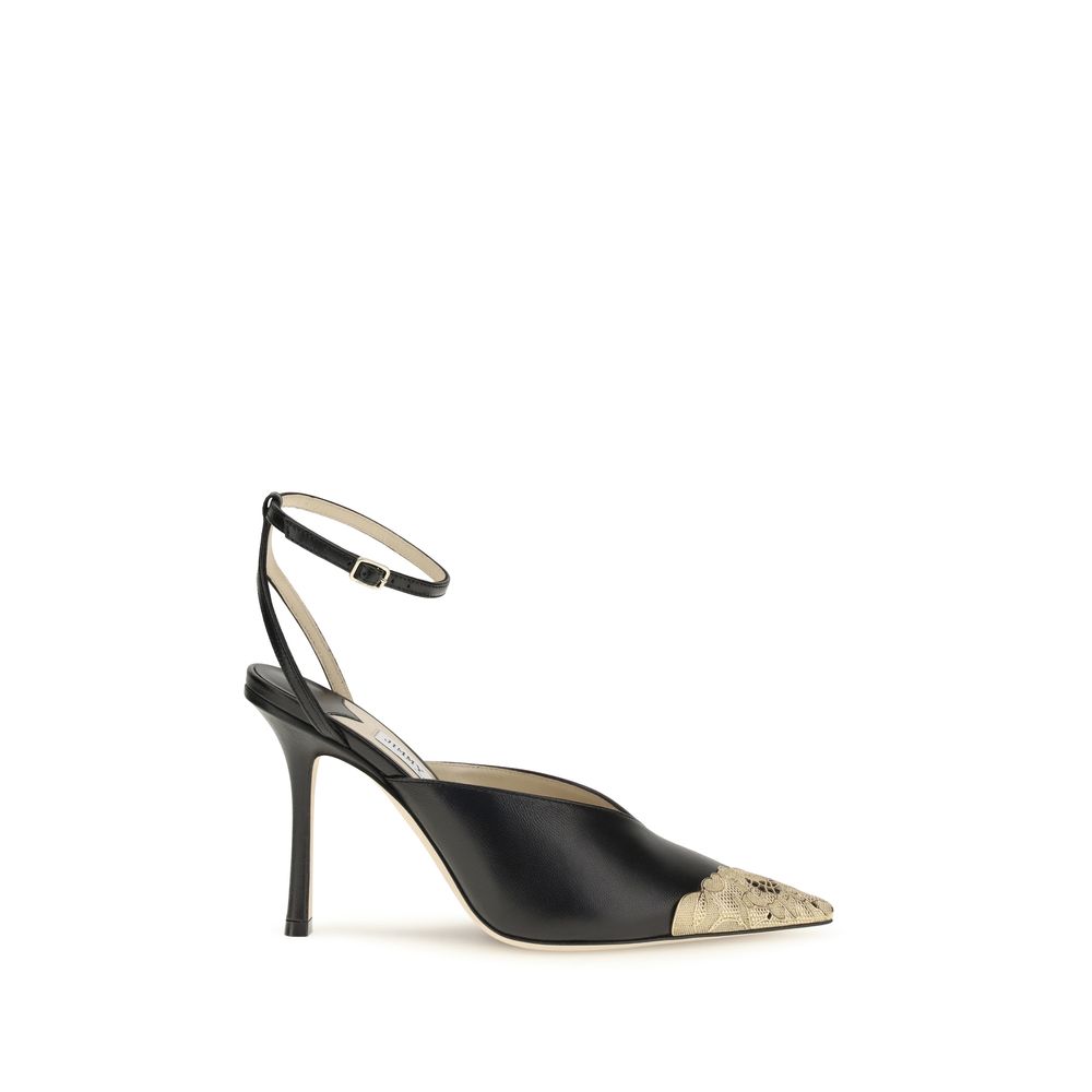 Jimmy Choo Faiz Black Calfskin 100mm Pumps
