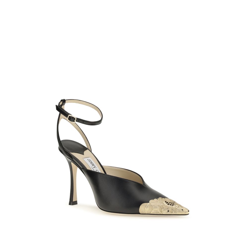 Jimmy Choo Faiz Black Calfskin 100mm Pumps