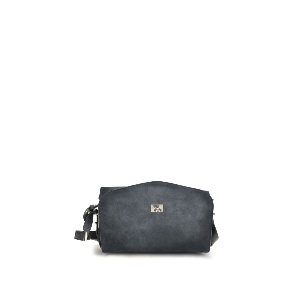 Balenciaga Schultertasche aus blauem Wildleder – Produktansicht 1 | Arca Lucia