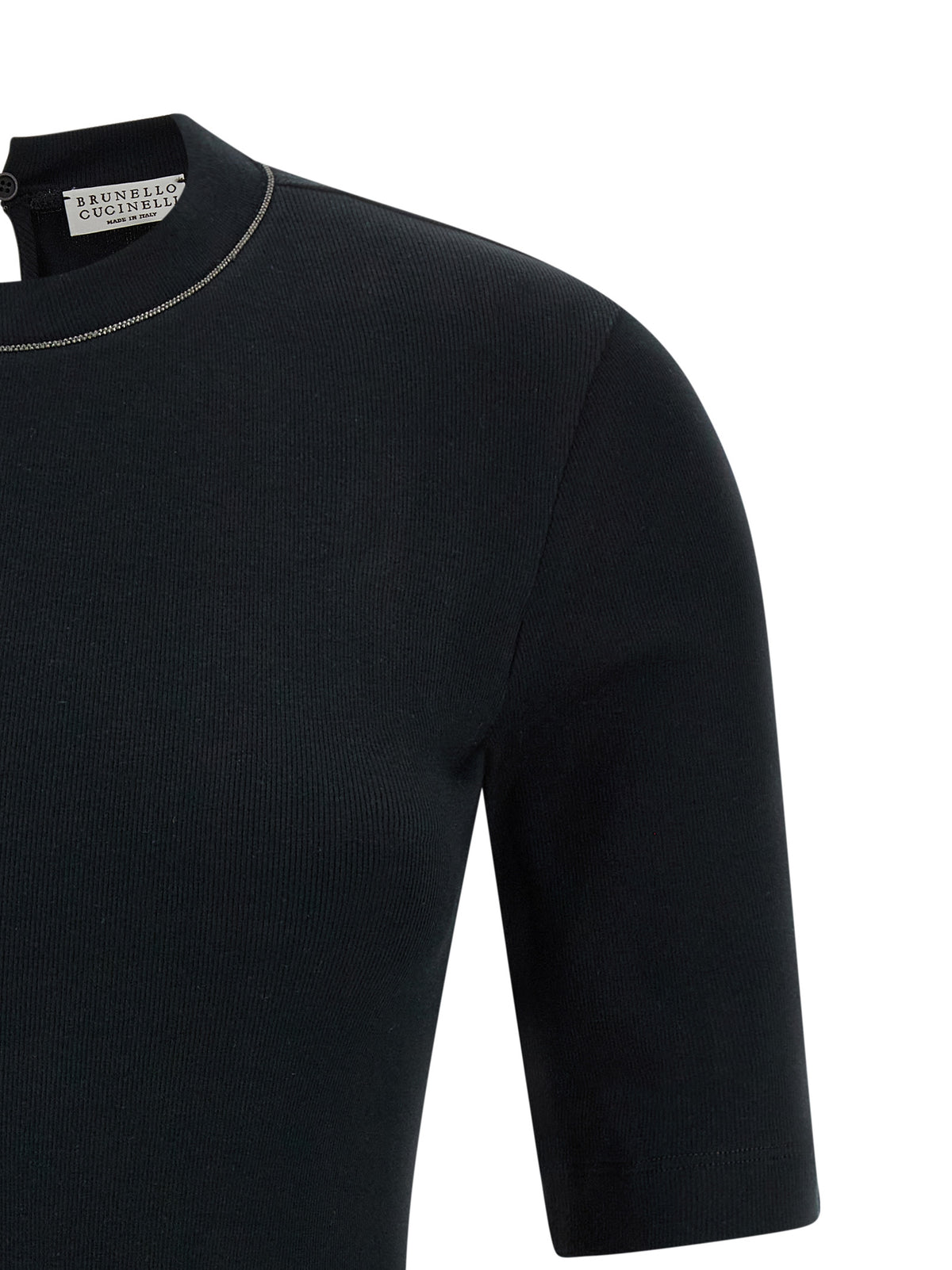 Brunello Cucinelli Schwarzer Baumwollcardigan – Produktansicht 3 | Arca Lucia
