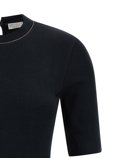 Brunello Cucinelli Schwarzer Baumwollcardigan – Produktansicht 3 | Arca Lucia