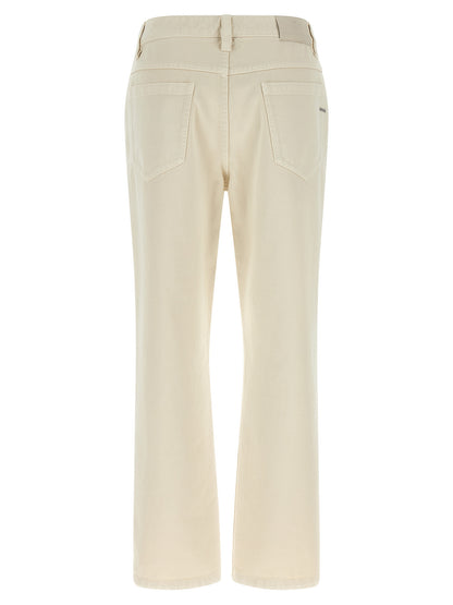 Brunello Cucinelli Beige Cotton Straight-Leg Jeans – Produktansicht 2 | Arca Lucia