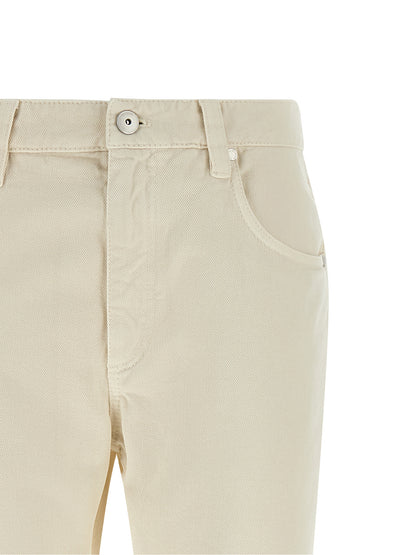 Brunello Cucinelli Beige Cotton Straight-Leg Jeans – Produktansicht 3 | Arca Lucia