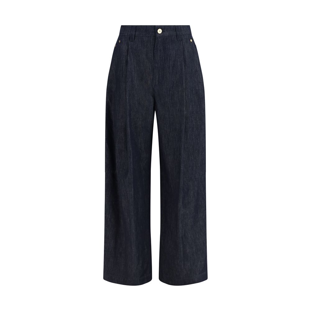 Brunello Cucinelli Blaue Baumwoll-Freizeithose – Produktansicht 1 | Arca Lucia
