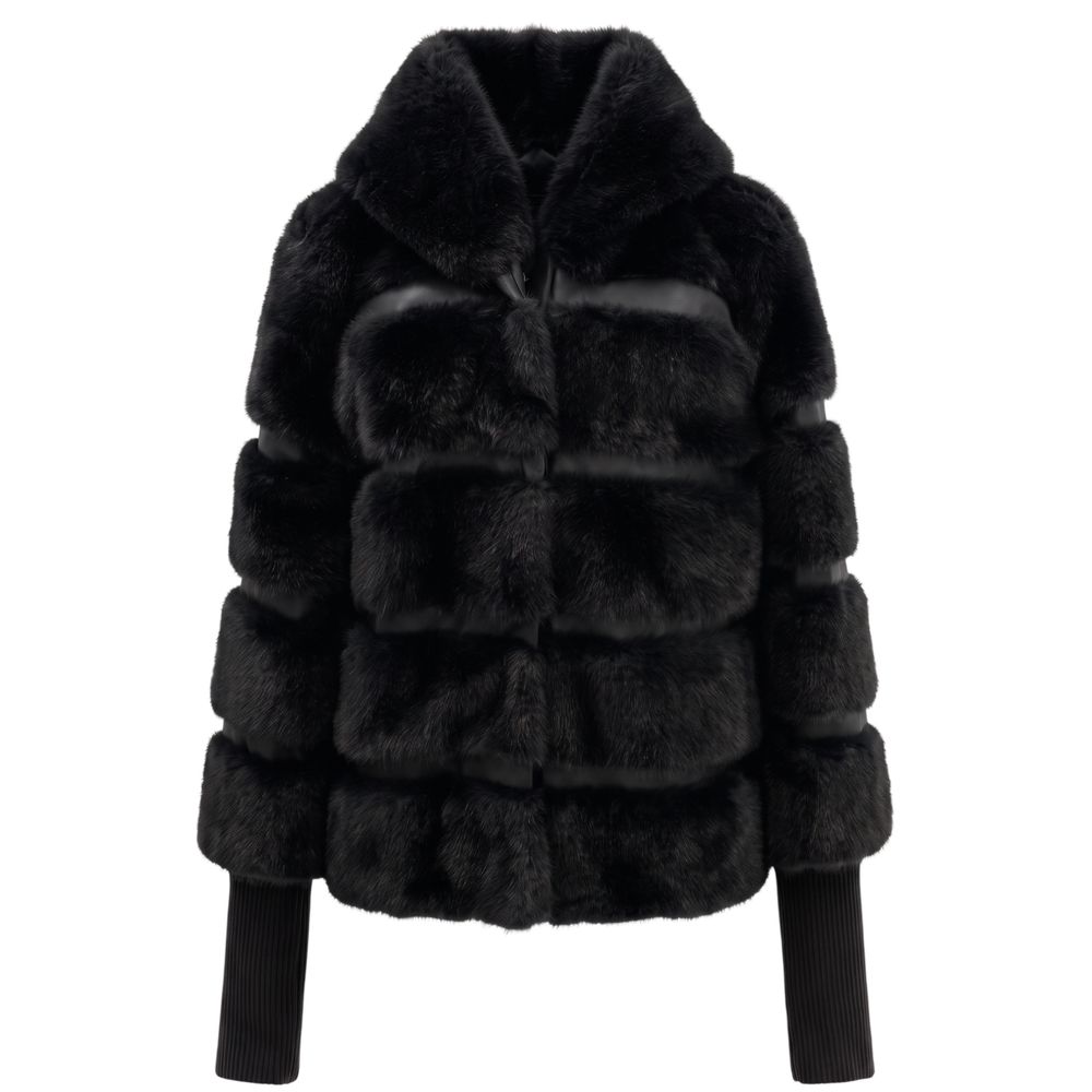 Baldinini Trend Schwarze Damenjacke aus Polyester – Produktansicht 1 | Arca Lucia