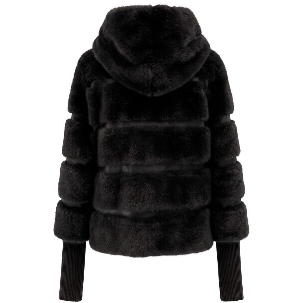 Baldinini Trend Schwarze Damenjacke aus Polyester – Produktansicht 3 | Arca Lucia