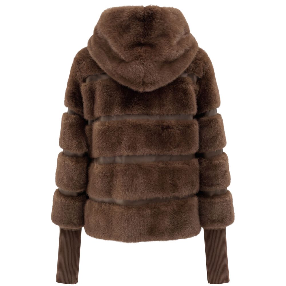 Baldinini Trend Braune Damenjacke aus Polyester – Produktansicht 3 | Arca Lucia