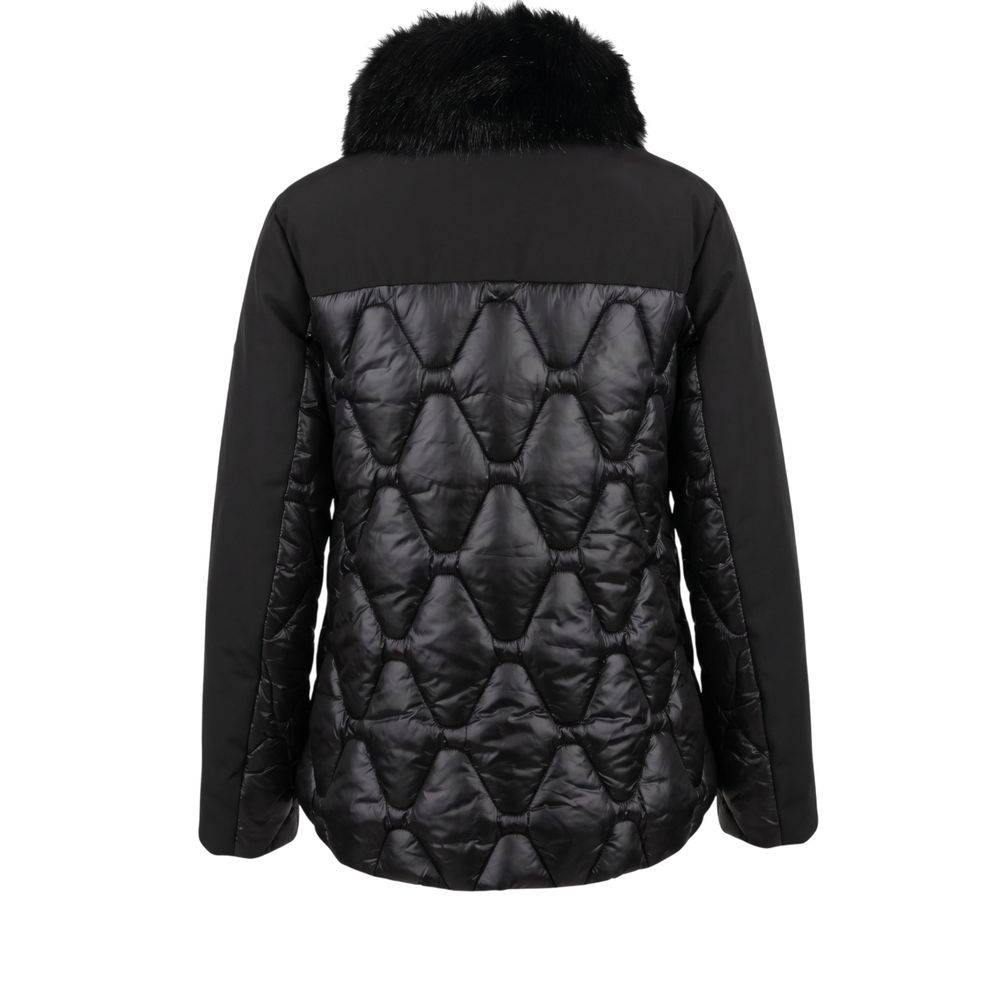 Baldinini Trend Schwarze Nylon-Damenjacke – Produktansicht 3 | Arca Lucia