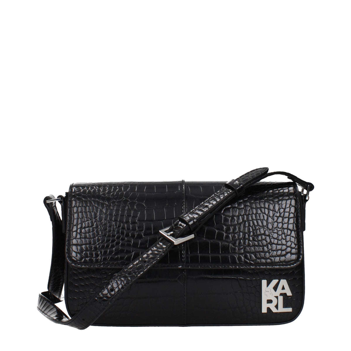 Karl Lagerfeld Schwarze Schultertasche aus Polyethylen – Produktansicht 1 | Arca Lucia