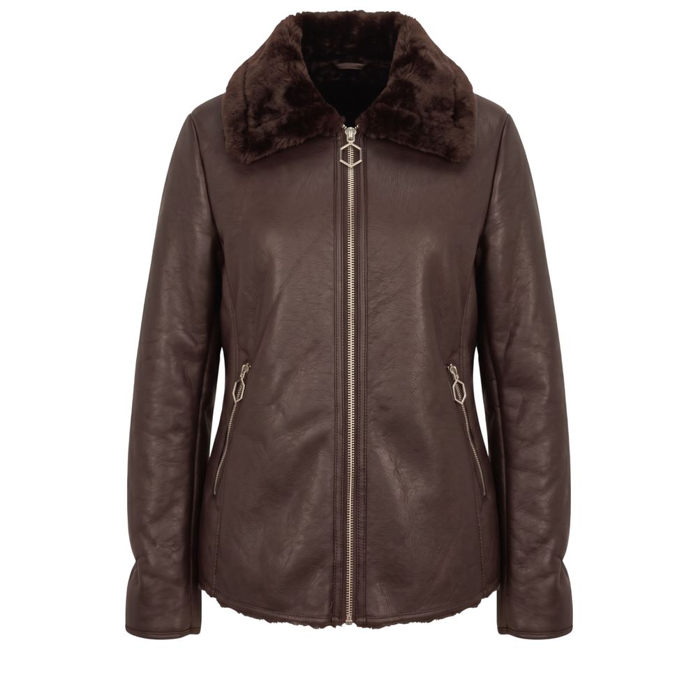 Baldinini Trend Braune Damenjacke aus Polyester – Produktansicht 1 | Arca Lucia