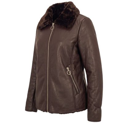 Baldinini Trend Braune Damenjacke aus Polyester – Produktansicht 2 | Arca Lucia