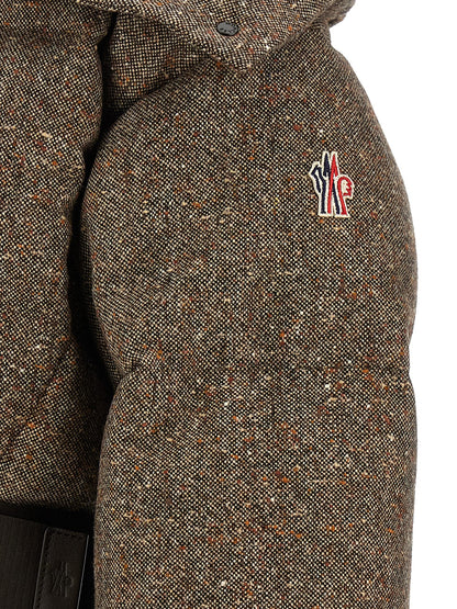 Moncler Grenoble Braune Lederjacke in voller Länge – Produktansicht 5 | Arca Lucia