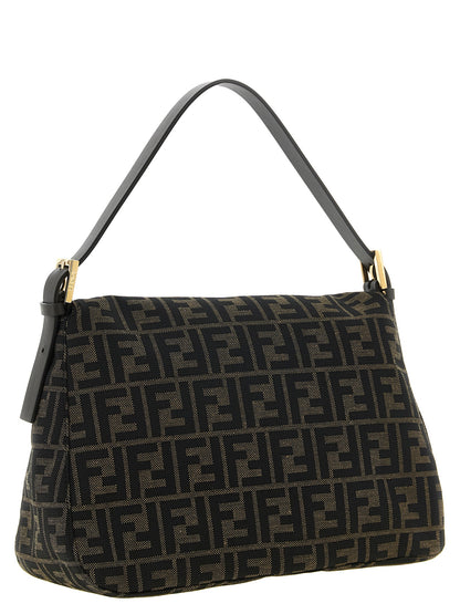 Fendi Braune Schultertasche aus Polyester – Produktansicht 2 | Arca Lucia