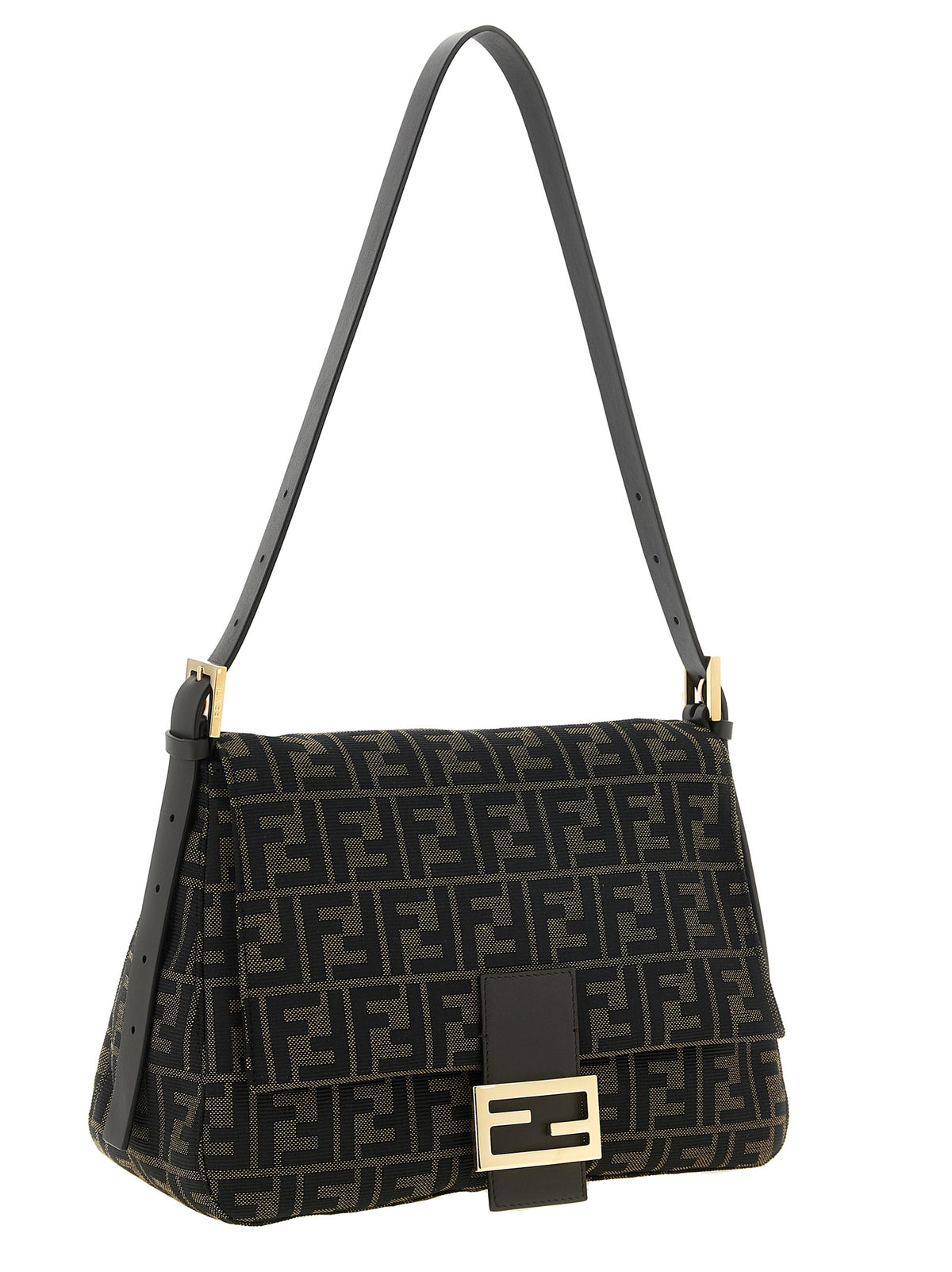 Fendi Braune Schultertasche aus Polyester – Produktansicht 3 | Arca Lucia