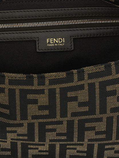 Fendi Braune Schultertasche aus Polyester – Produktansicht 4 | Arca Lucia