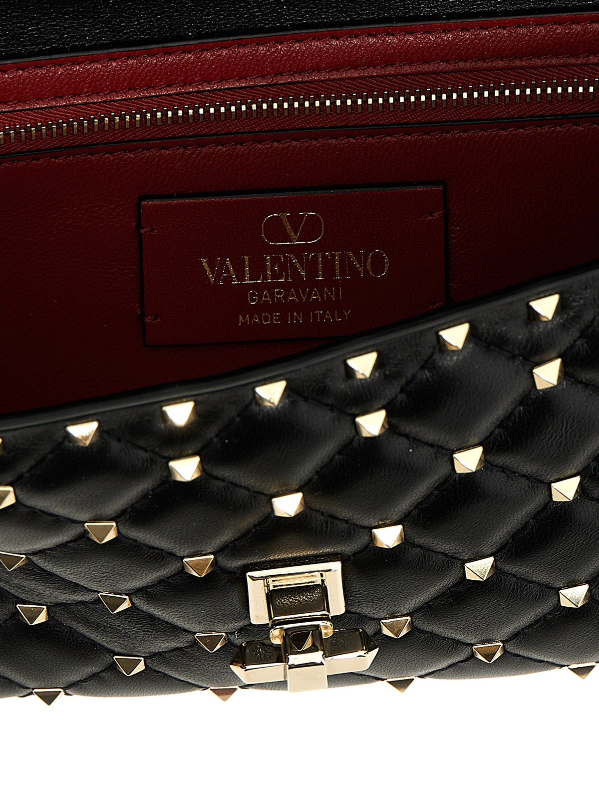 Valentino Garavani Schwarze Lammleder-Schultertasche – Produktansicht 4 | Arca Lucia