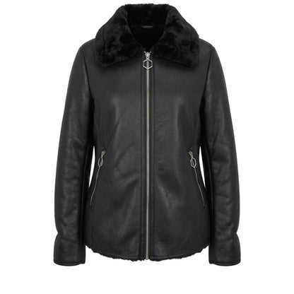Baldinini Trend Schwarze PU-Damenjacke – Produktansicht 1 | Arca Lucia