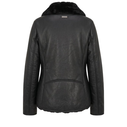 Baldinini Trend Schwarze PU-Damenjacke – Produktansicht 3 | Arca Lucia