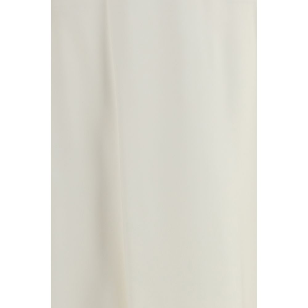 Brunello Cucinelli Flute Beiger Midirock aus Woll-Viskose-Twill