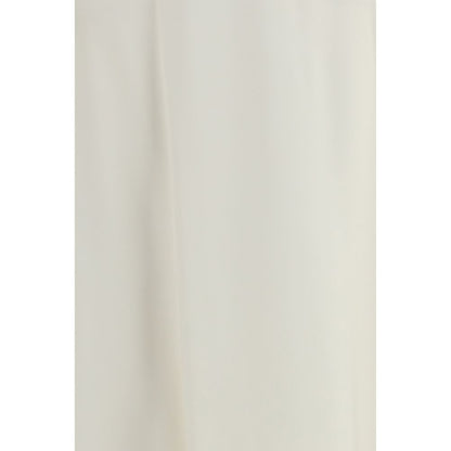 Brunello Cucinelli Flute Beiger Midirock aus Woll-Viskose-Twill