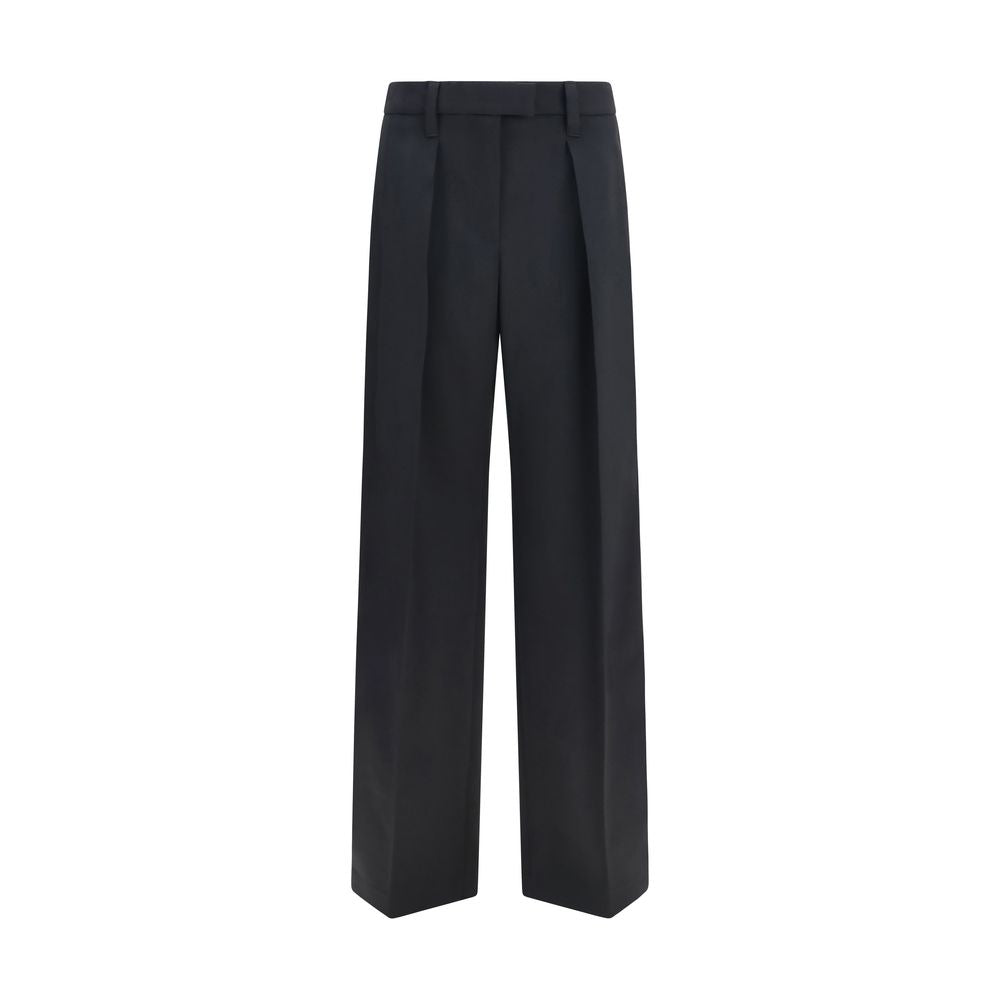 Brunello Cucinelli Pantaloni sartoriali neri in lana