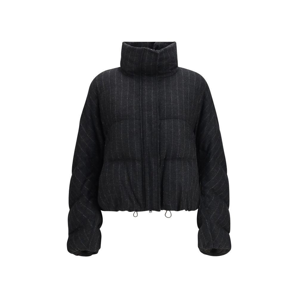 Brunello Cucinelli Graue Lammfelljacke Aries aus Wolle, durchgehend – Produktansicht 1 | Arca Lucia