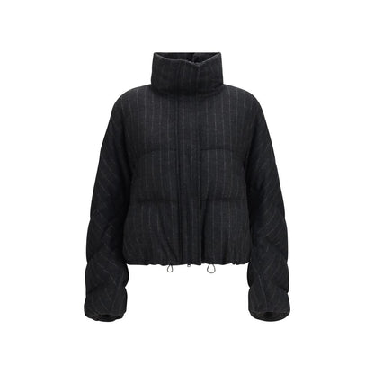Brunello Cucinelli Graue Lammfelljacke Aries aus Wolle, durchgehend – Produktansicht 1 | Arca Lucia