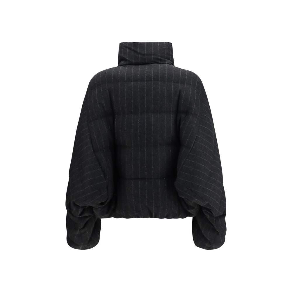 Brunello Cucinelli Graue Lammfelljacke Aries aus Wolle, durchgehend – Produktansicht 2 | Arca Lucia