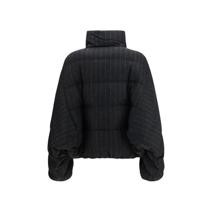 Brunello Cucinelli Graue Lammfelljacke Aries aus Wolle, durchgehend – Produktansicht 2 | Arca Lucia