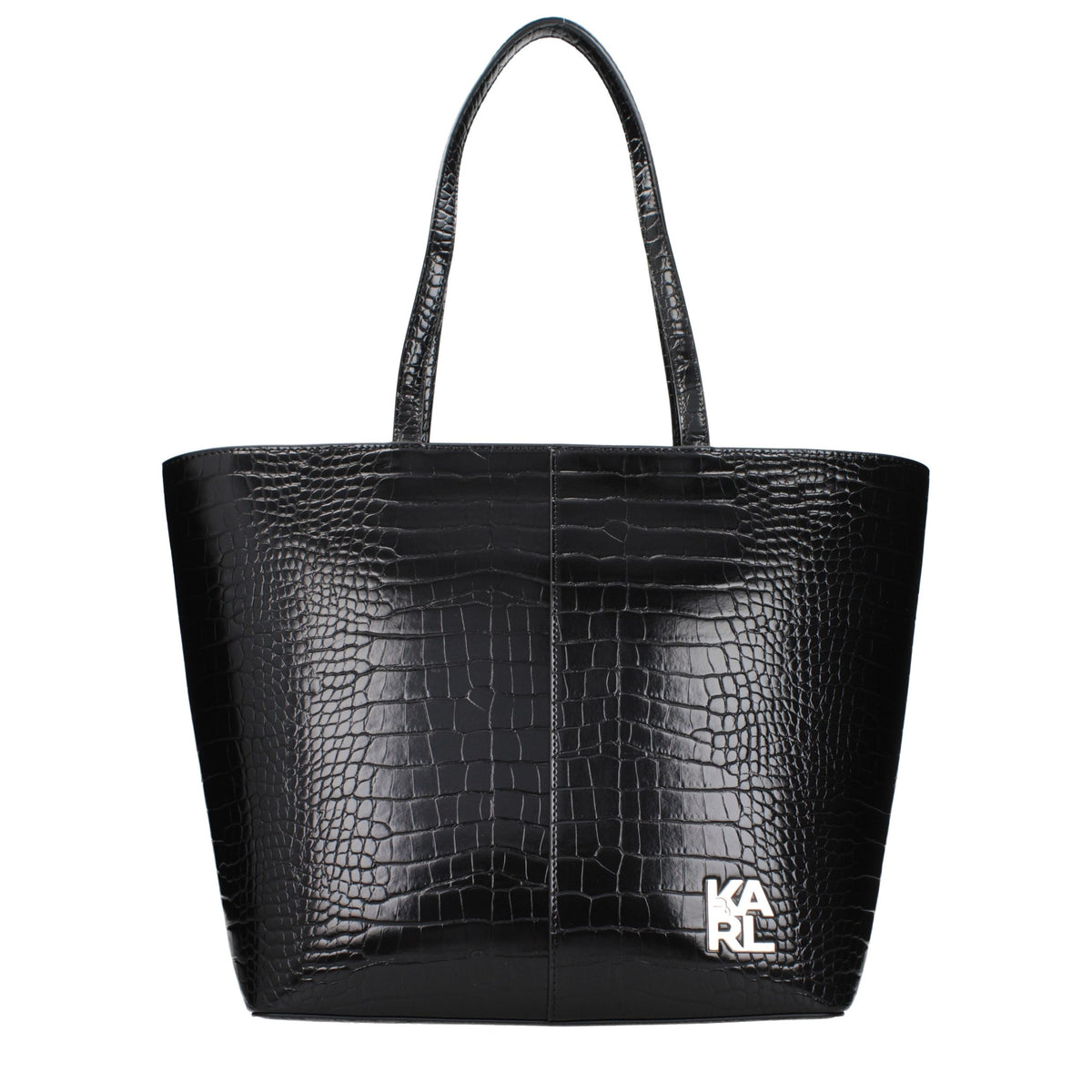 Karl Lagerfeld Schwarze Schultertasche aus Polyethylen – Produktansicht 1 | Arca Lucia