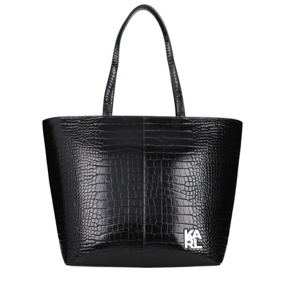 Karl Lagerfeld Schwarze Schultertasche aus Polyethylen – Produktansicht 1 | Arca Lucia