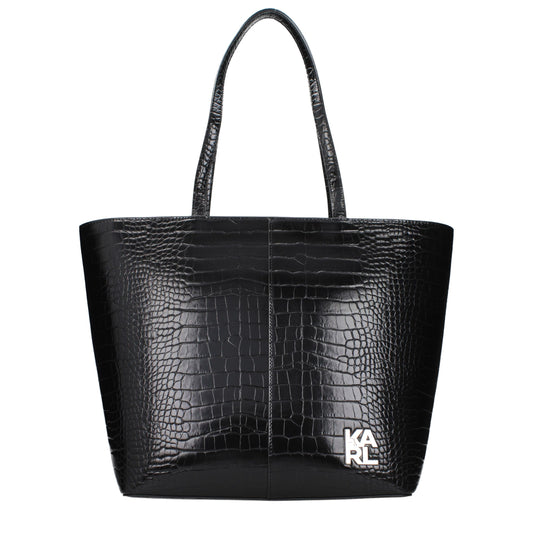 Karl Lagerfeld Schwarze Schultertasche aus Polyethylen – Produktansicht 1 | Arca Lucia