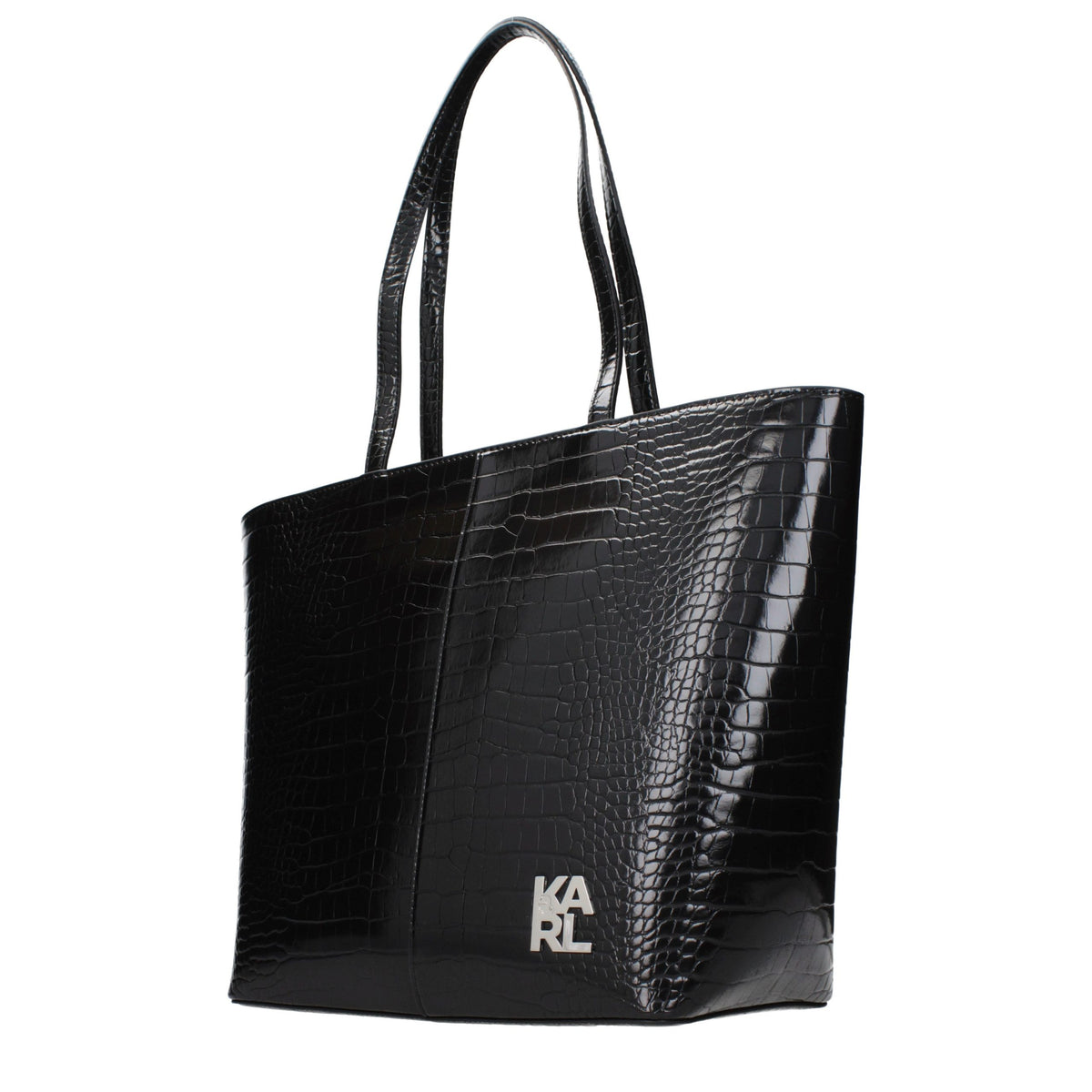 Karl Lagerfeld Schwarze Schultertasche aus Polyethylen – Produktansicht 2 | Arca Lucia