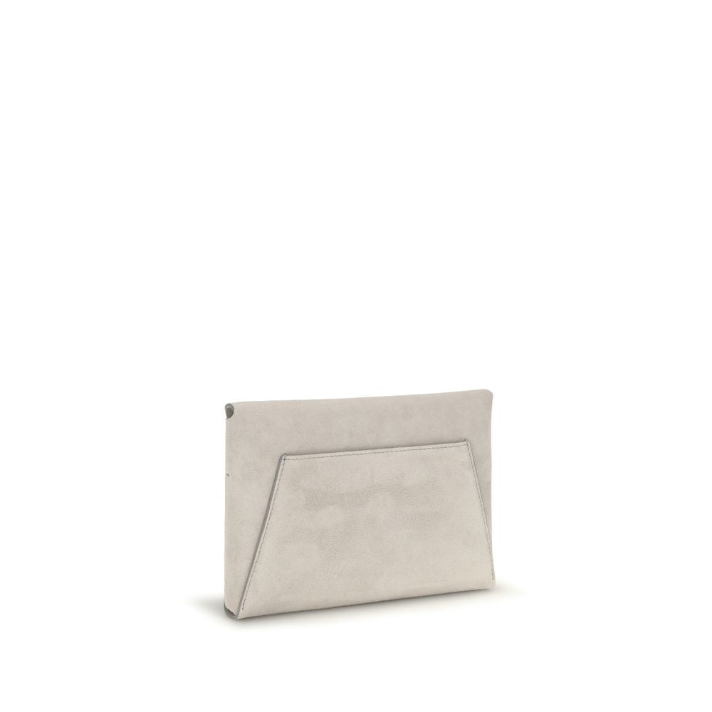 Brunello Cucinelli Graue Bos Taurus Kalbsleder Schultertasche – Produktansicht 3 | Arca Lucia