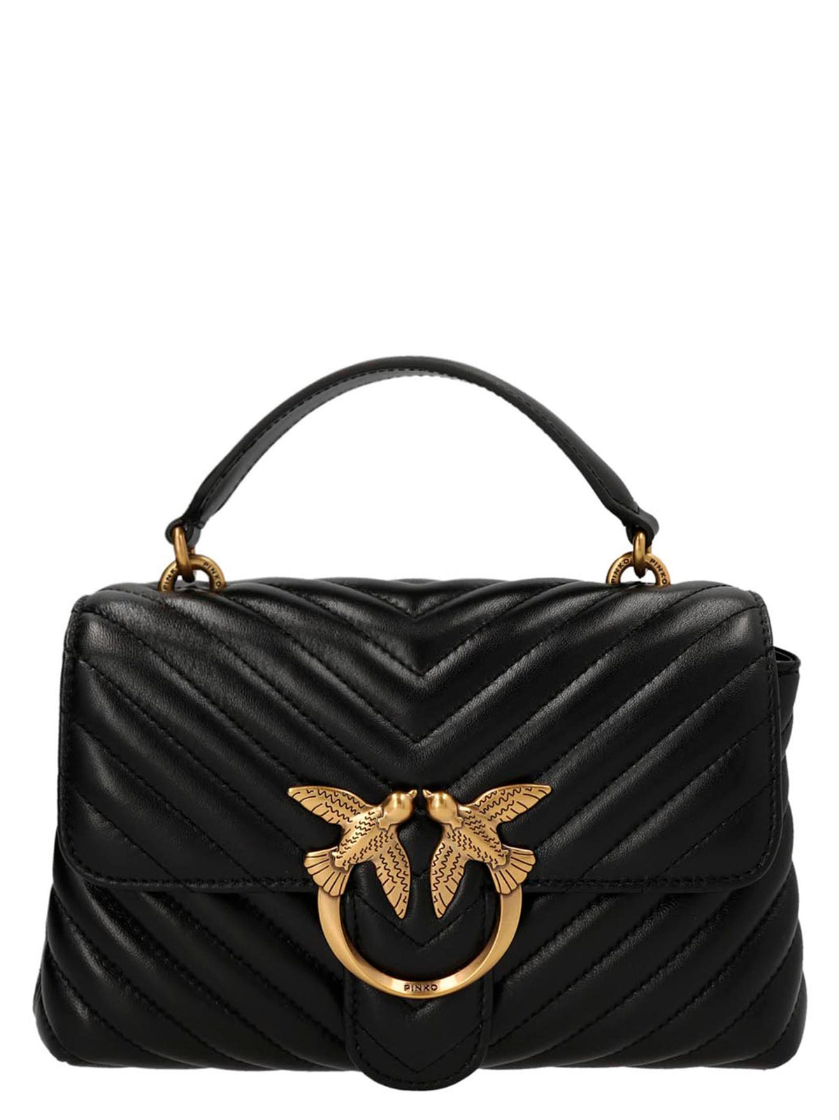 PINKO Schwarze Lammleder-Handtasche – Produktansicht 1 | Arca Lucia