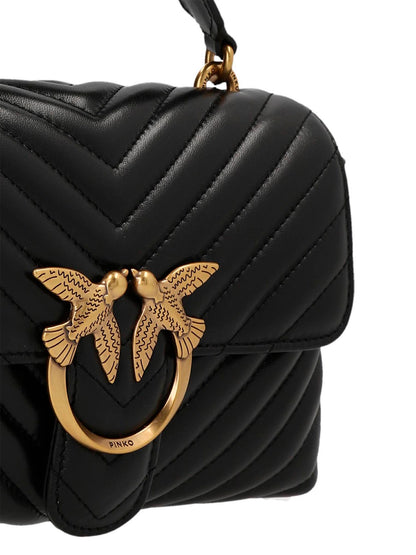PINKO Schwarze Lammleder-Handtasche – Produktansicht 3 | Arca Lucia