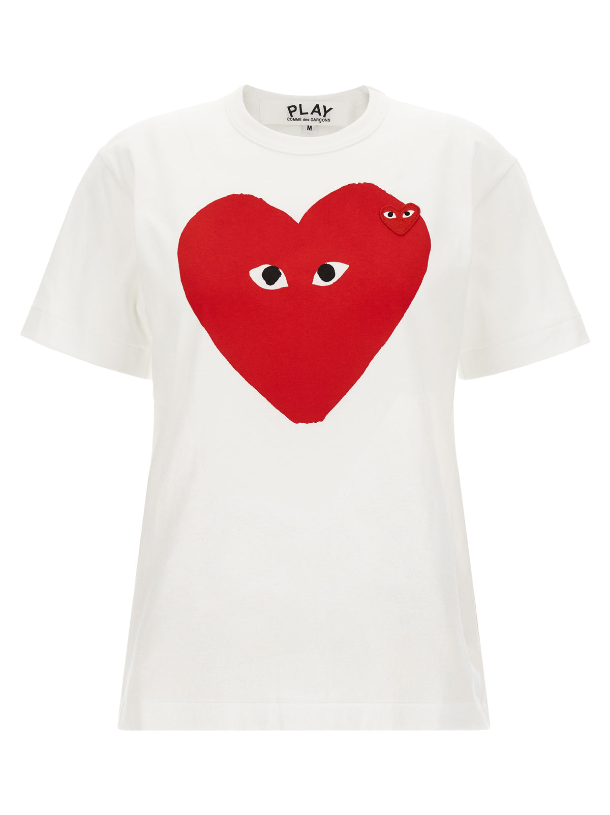 Comme Des Garçons Play Weißes Baumwoll-T-Shirt – Produktansicht 1 | Arca Lucia