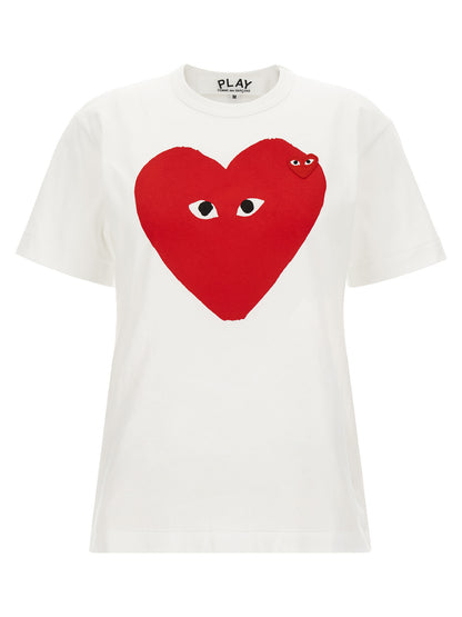 Comme Des Garçons Play Weißes Baumwoll-T-Shirt – Produktansicht 1 | Arca Lucia