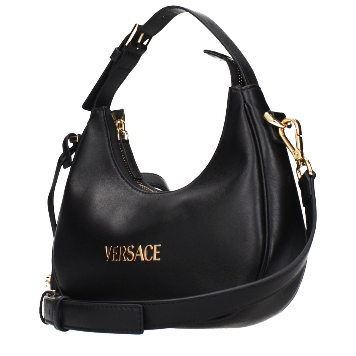 Versace Schwarze Lederhandtasche – Produktansicht 2 | Arca Lucia